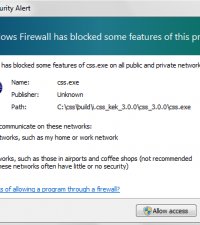 Permanent link to Firewall warning